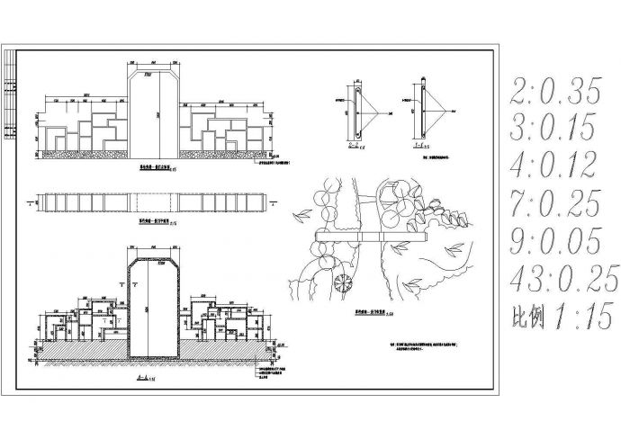 苏州某园林景区全套景门建筑设计CAD施工图（18张）_图1