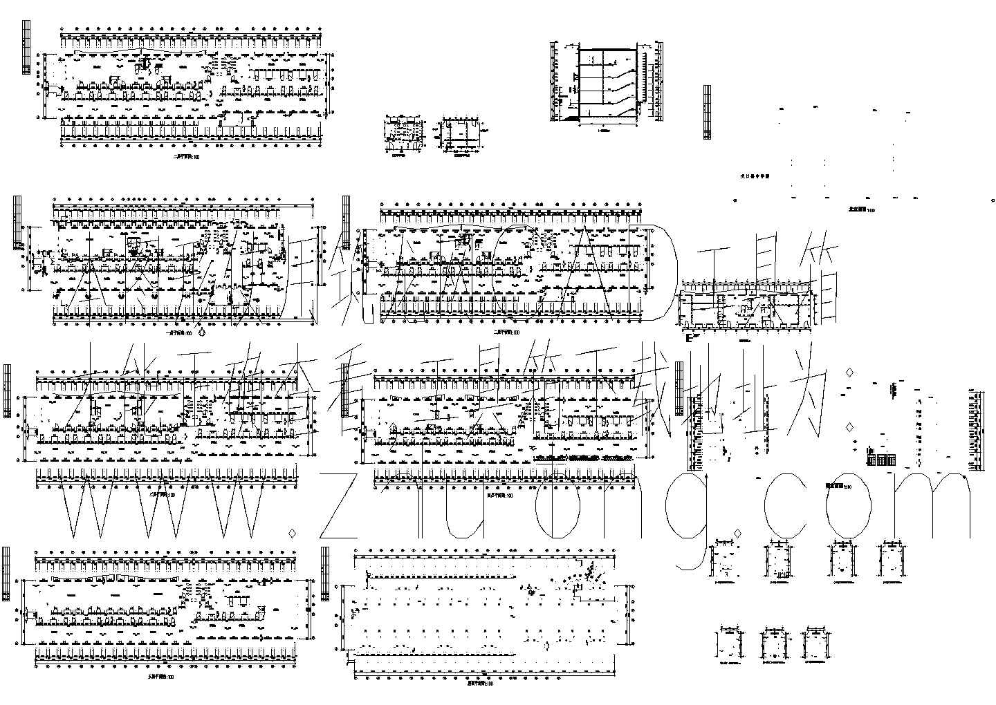 某五层中学教学楼建筑设计方案图