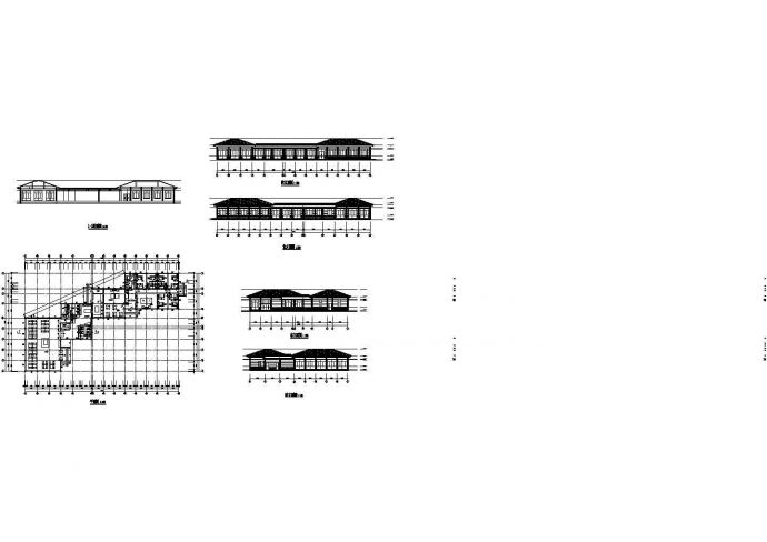 南京某地大学多层食堂全套建筑施工设计cad图纸_图1