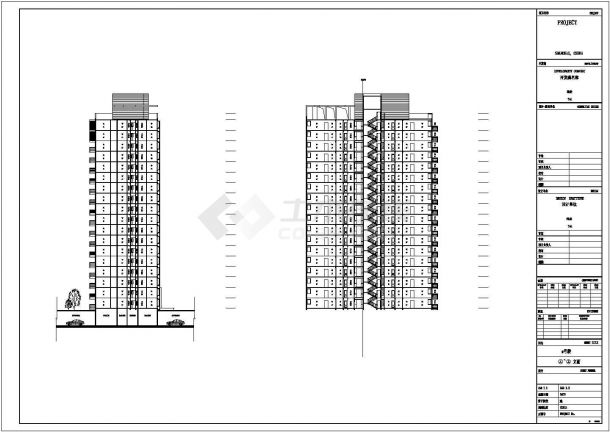 [上海]某十八层塔式住宅楼建筑施工图-图二