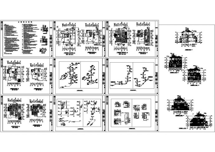 某私人多层别墅采暖系统cad设计全套施工图（含设计说明）_图1