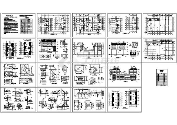 某经典中式风格江南住宅建筑完整设计施工方案CAD图-图一
