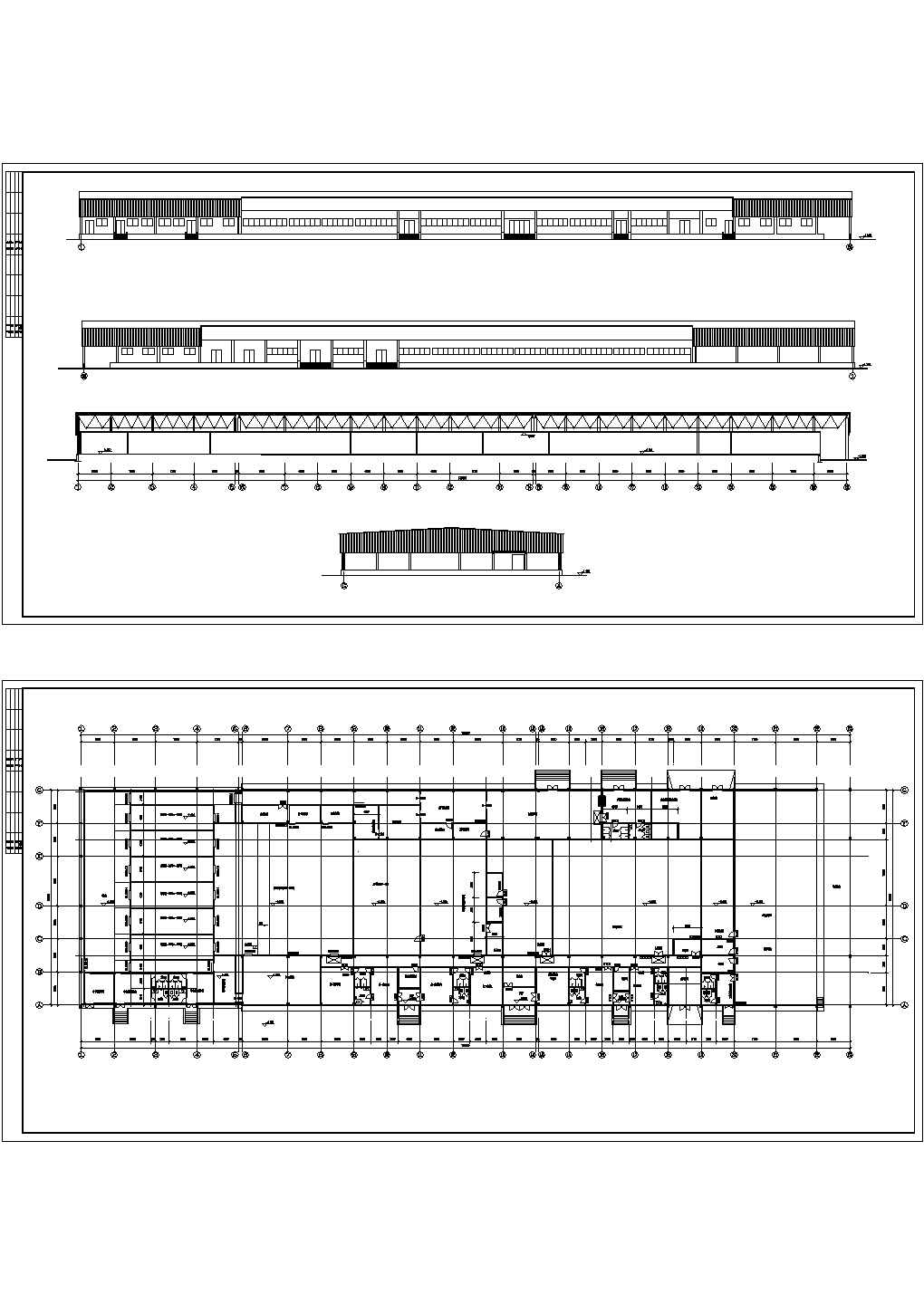 某工业区单层食品加工车间厂房建筑设计CAD施工图