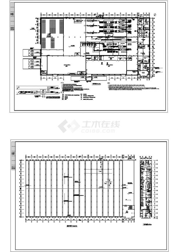 上海某二层工厂车间弱电系统设计ad电气施工图纸（标注详细）-图一