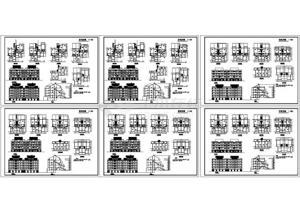 某市区多套高档现代风格高层建筑设计施工CAD图-图一