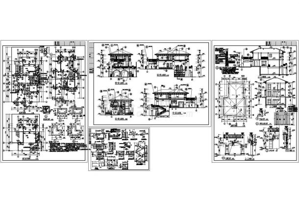 长26.7米 宽13.3米 -1+2层西式别墅建筑施工图-图一