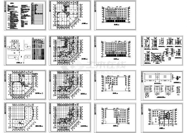某地区某住宅建筑全套设计方案施工CAD图-图一
