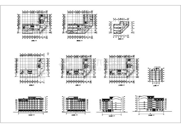 某地区民用小区建筑全套设计方案施工CAD图-图一