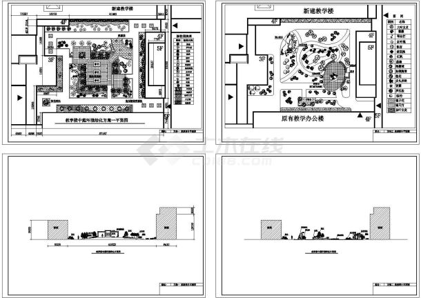 某学校教学楼中庭环境绿化方案-图二