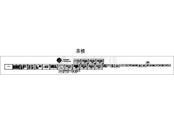 [重庆]某中式名品茶楼室内装修设计cad施工图-图二