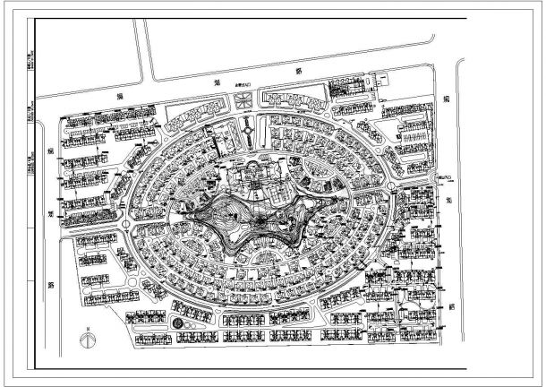 苏州某花园小区规划设计cad图(含总平面图)-图一