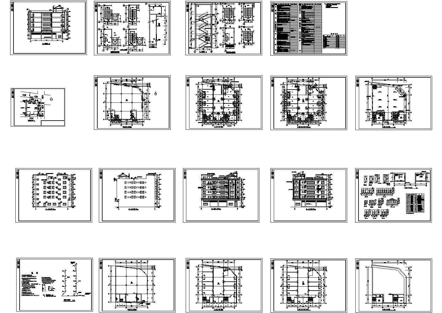 某学校宿舍楼建筑设计CAD图