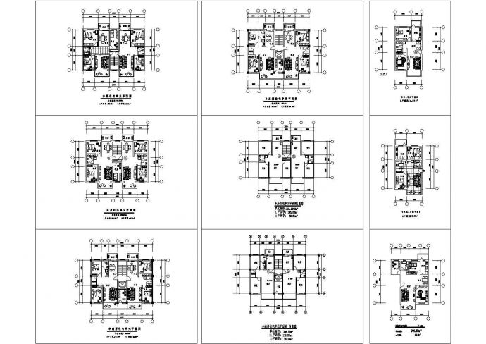 某地区多层住宅建筑户型设计方案施工CAD图纸_图1