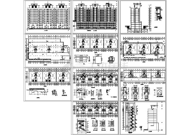 某地区板式规范小高层建筑设计方案施工CAD图纸-图一