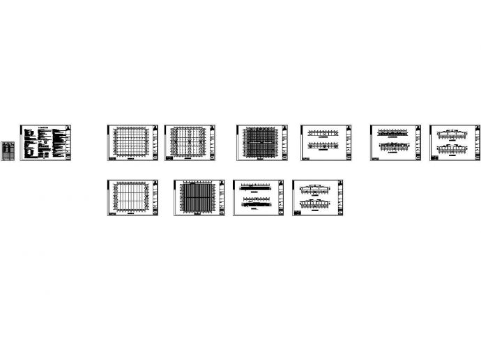 某公司钢结构原料库CAD设计图纸_图1