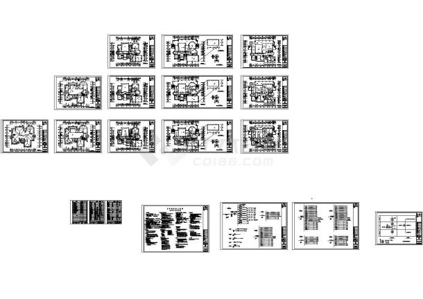 深圳某2层私人别墅全套建筑设计CAD施工图（电+暖+燃）-图二