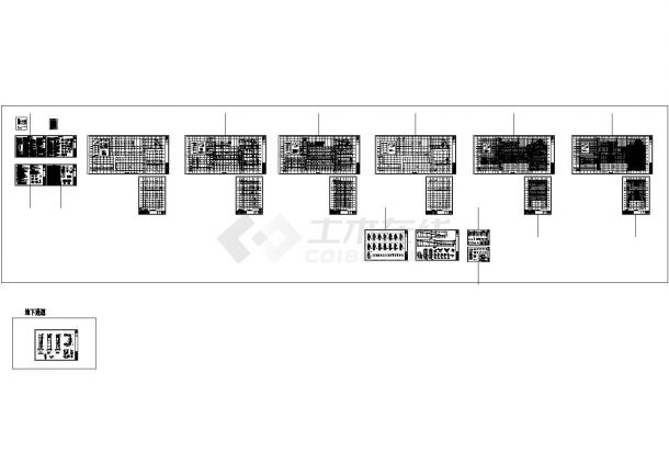 [江苏]地下一层框架结构地下室结构CAD施工图-图一