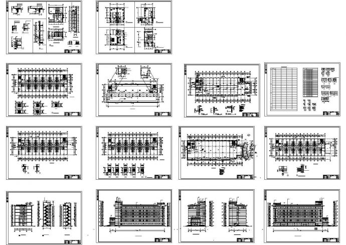 南京多层办公商务楼全套建筑施工设计cad图纸_图1