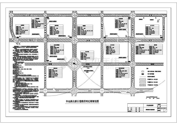 涡北新区道路照明亮化规划设计CAD图-图一