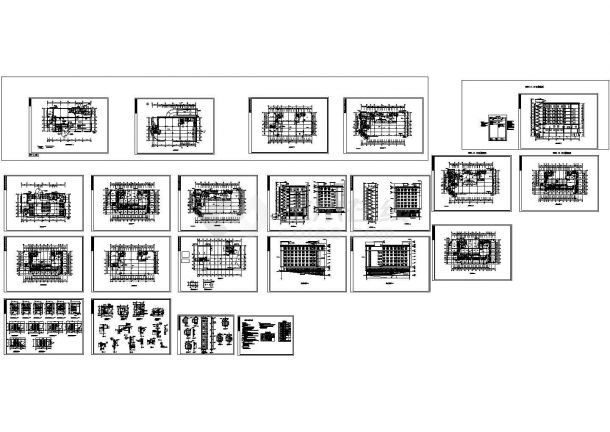 某商业区多层综合楼全套建筑施工设计cad图（含三层梯段大样图）-图一