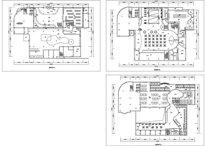 某多层豪华洗浴中心全套建筑施工设计cad图纸（含洗浴中心一层平面图）_图1