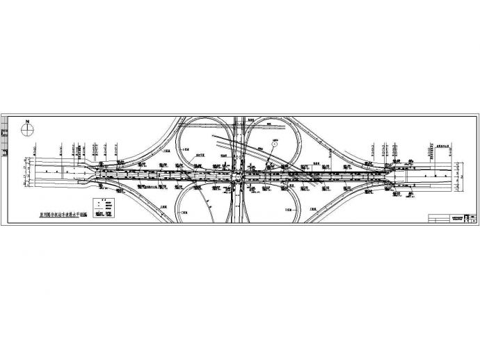 某立交桥非机动车道、人行道雨水管道设计图_图1
