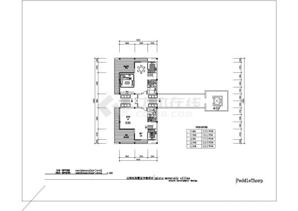 深圳云深处别墅区设计cad全套建筑方案图（含设计说明，含会所设计）-图一