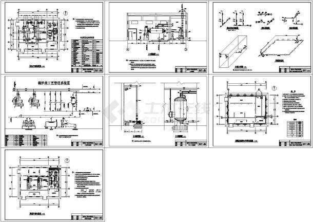 【南京】某锅炉房工艺及水暖设计全套CAD详图-图一