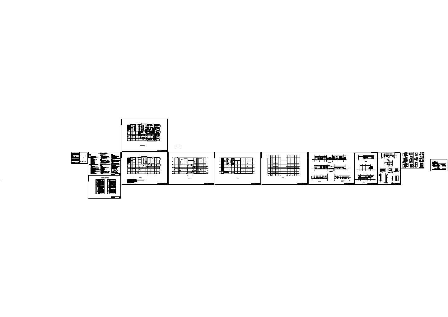 4960平米两层钢结构大众汽车4S店建筑设计CAD施工图