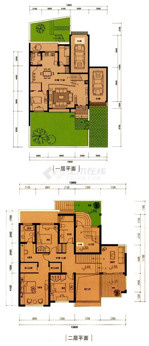 深圳市罗湖区某四层私人别墅平面设计CAD施工图-图一