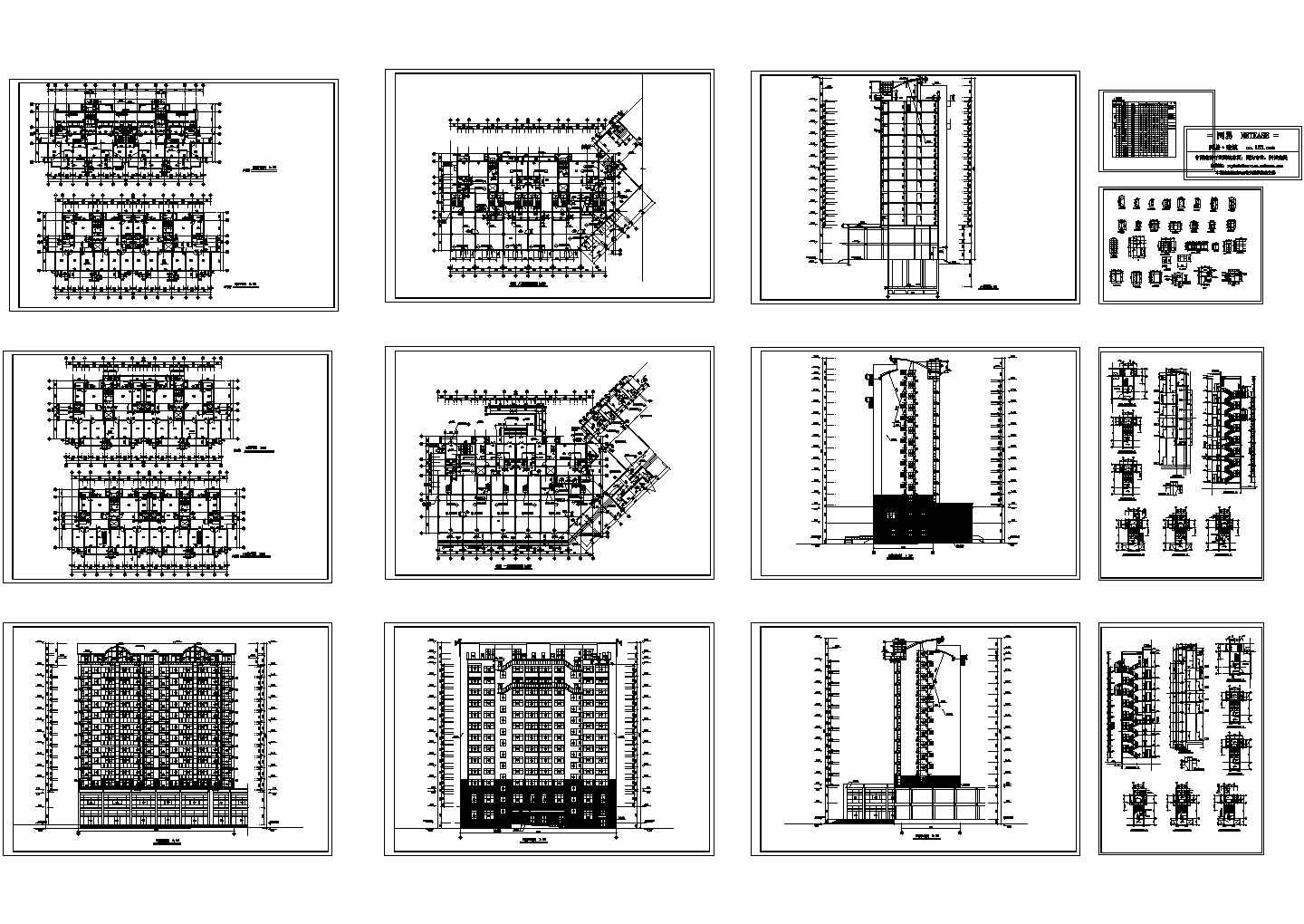 【青岛】景苑工程小区住宅建筑设计方案施工CAD图纸