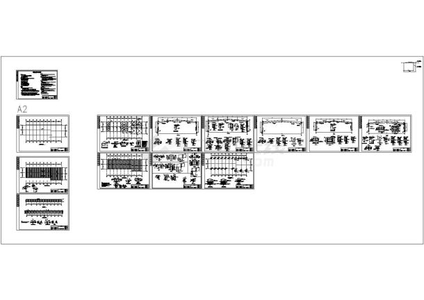 江苏22米跨门式刚架厂房结构设计图-图二