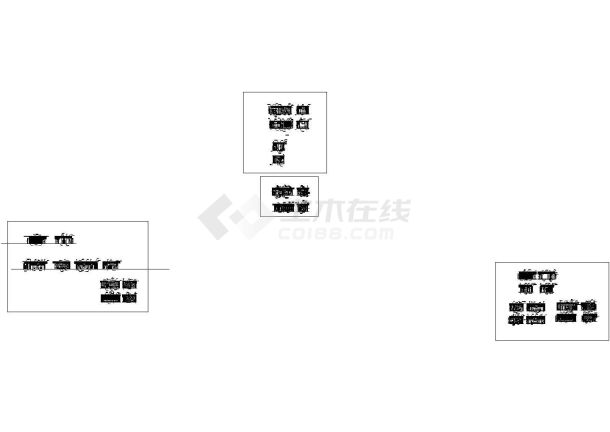 [北京]现代中式海鲜特色餐厅装修设计cad施工图-图二