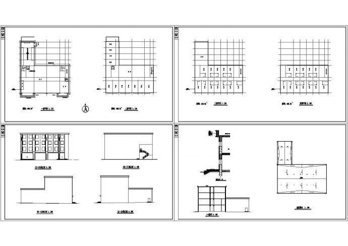 杭州某地多层招待所全套建筑扩出施工设计cad图（含屋面排水平面图）_图1