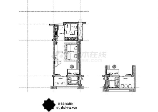 豪华五星酒店标准客房装修设计施工图-图二
