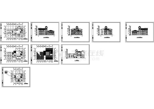 某三层简欧式会所建筑设计方案图-图二