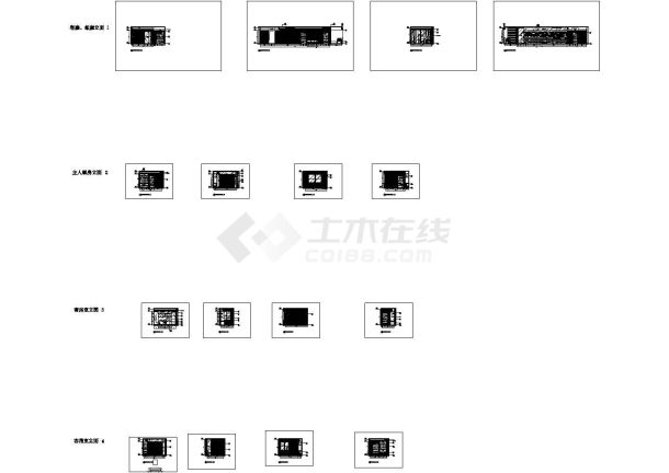 上海某现代两居样板房G户型装修图纸-图一