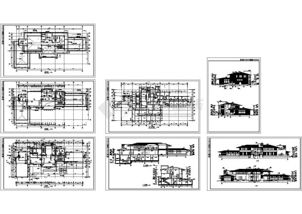 某二层会所建筑设计方案图（带地下室）-图一