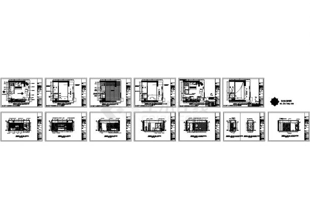 标准双人客房室内施工图（13张）-图一