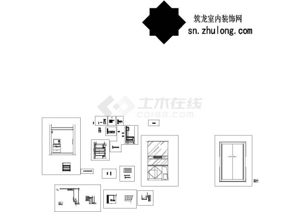 国际酒店客房装修设计施工图（特殊间）（53张）-图二