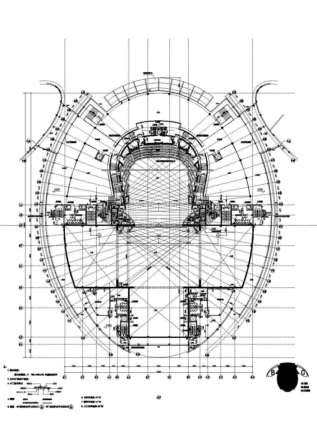 [福建]5层大剧院建筑施工设计图