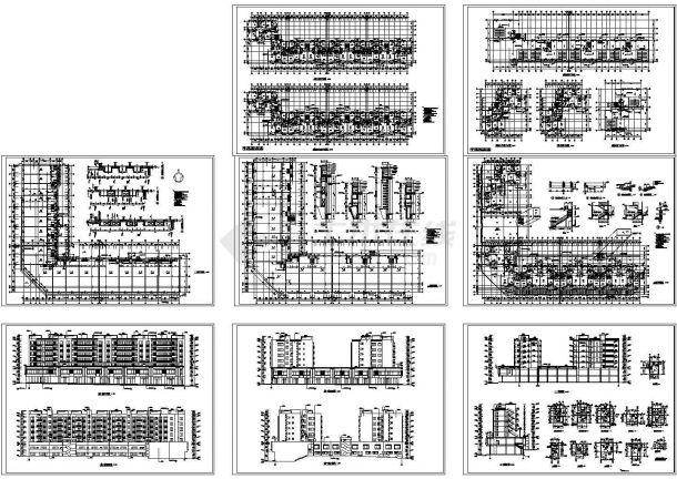 某地多层经典住宅建筑施工图-图一