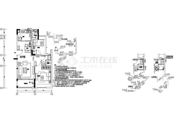 广东佛山某高档小区B2户型二居室装修图-图二