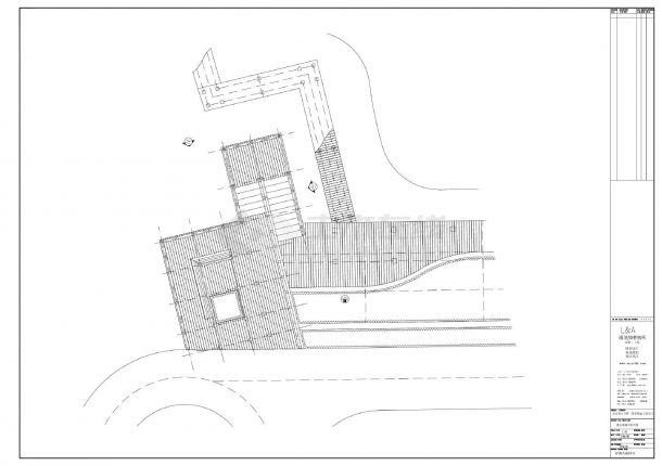 南京香山美墅一期景观施工图设计-挑台楼梯平面施工CAD图-图一