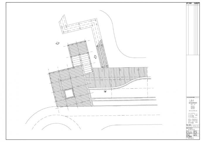南京香山美墅一期景观施工图设计-挑台楼梯平面施工CAD图_图1