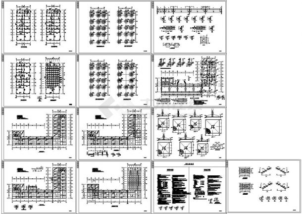 某多层混合结构市级实验小学教学楼设计cad全套结构施工图纸（含设计说明）-图一