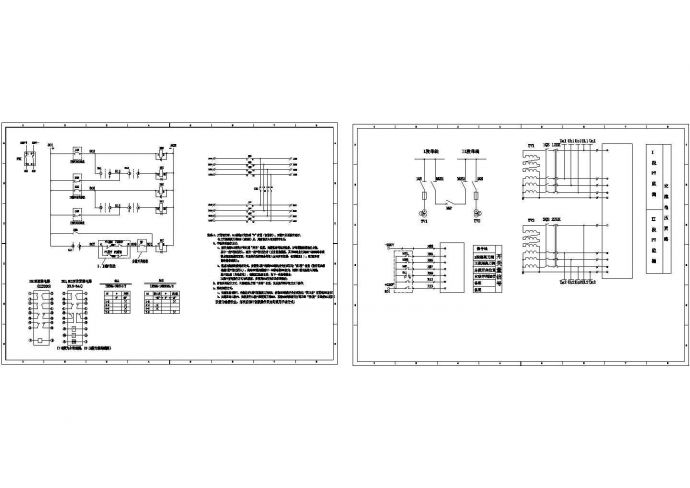 PT并列回路电气原理平面设计工艺示意CAD图纸_图1