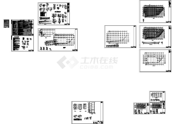 某高校风雨操场及体育器材库结构施工图-图一