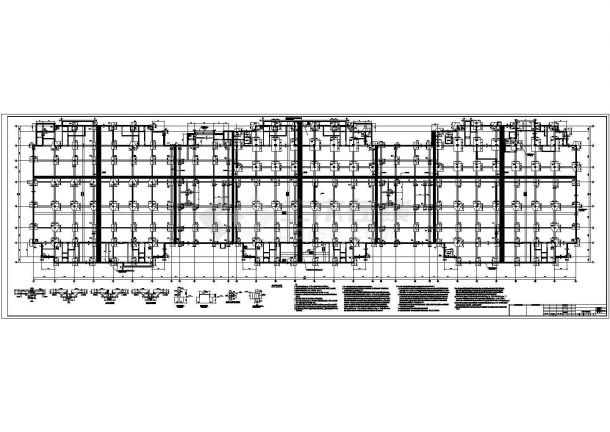 地上十层住宅楼超长地下室结构施工图-图二