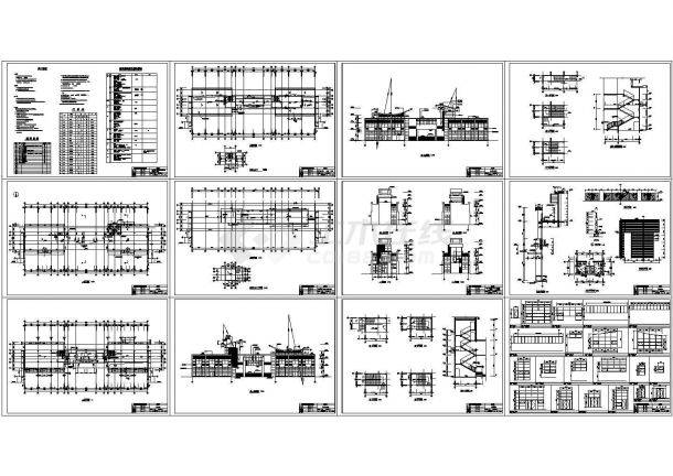 [江苏]某三层小区会所建筑设计cad施工图-图一